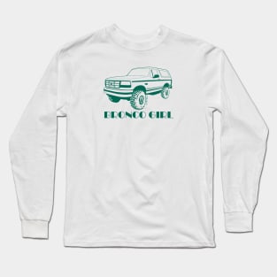 Bronco Girl 1992-1996 Dark Teal Print Long Sleeve T-Shirt